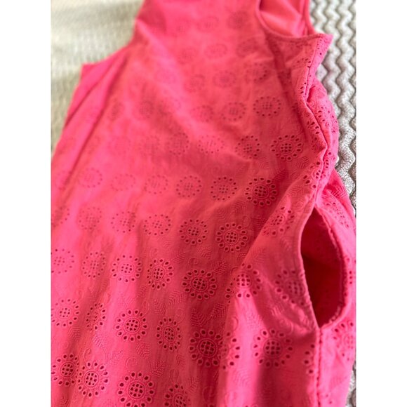 Charlie Paige Pink Sleeveless Eyelet Shift Dress M - Picture 8 of 12